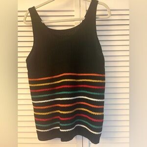 Striped Multicolor Women's Sweater Tank